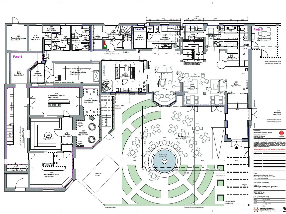 De plattegrond van de beletage